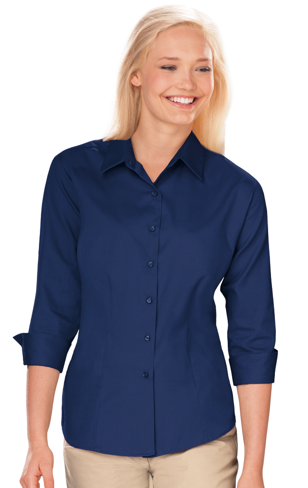 Ladies' 3/4 Sleeve Fine Line Twill Shirt 4