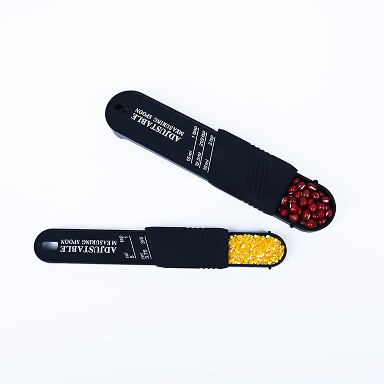 2pcs Adjustable Plastic Measuring Spoon Kitchen 8