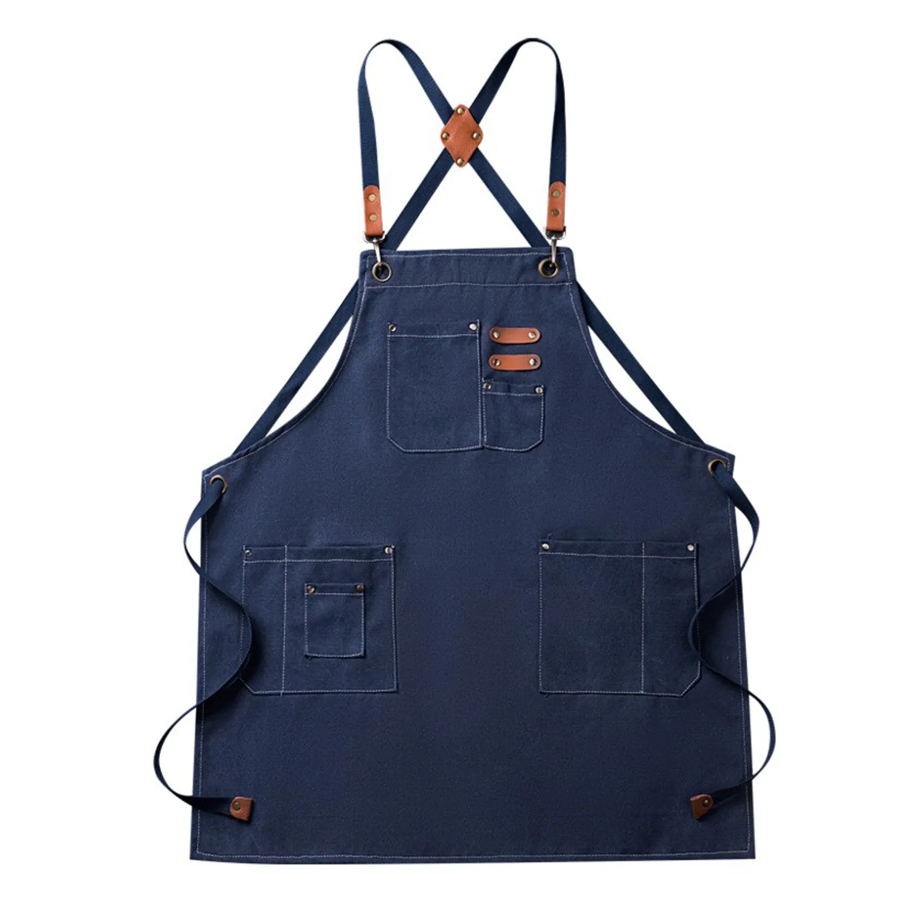 Adjustable Denim Bib Work Apron With Pocket 6