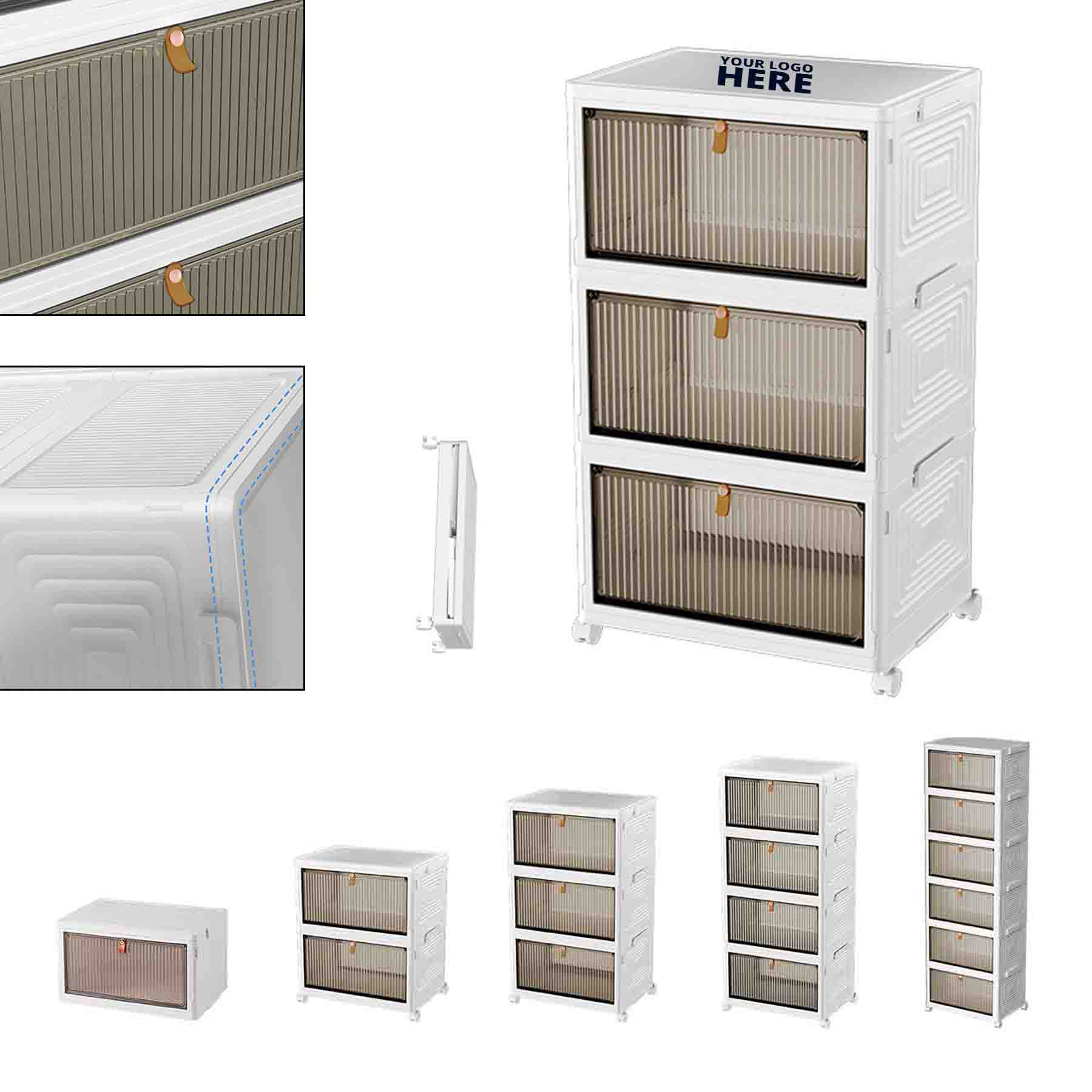 Shoe Box Organizer Space Saving Foldable Container 1