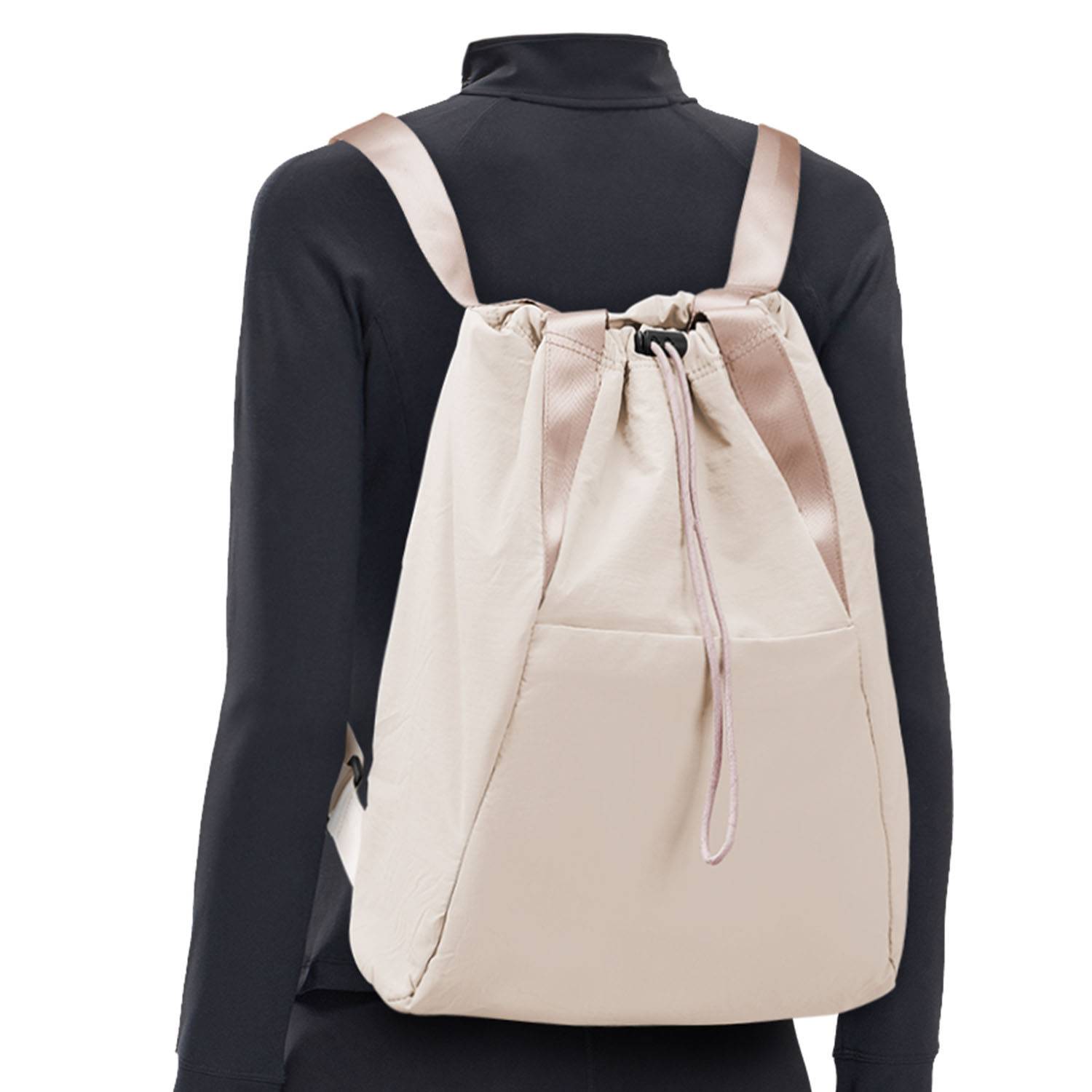 Lightweight Gym Versatile Nylon Drawstring Backpack 7