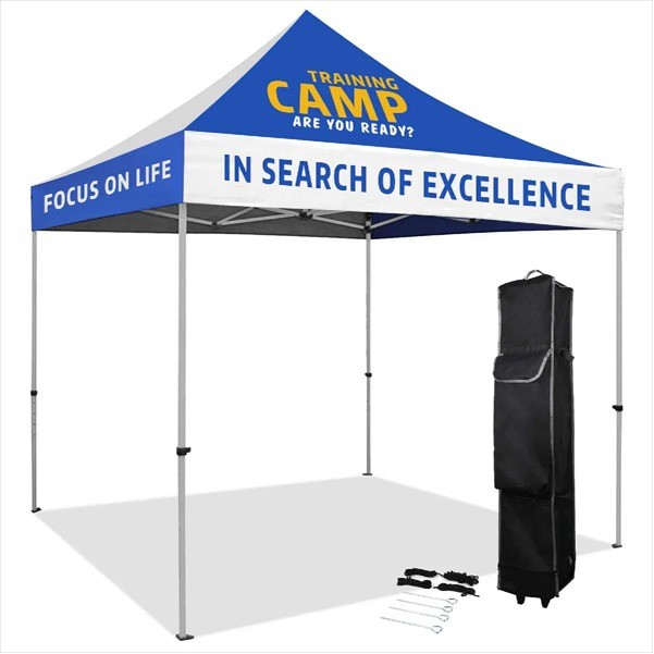 10' X 10' Custom Printed Pop Up Tent Kit With Steel Frame 1