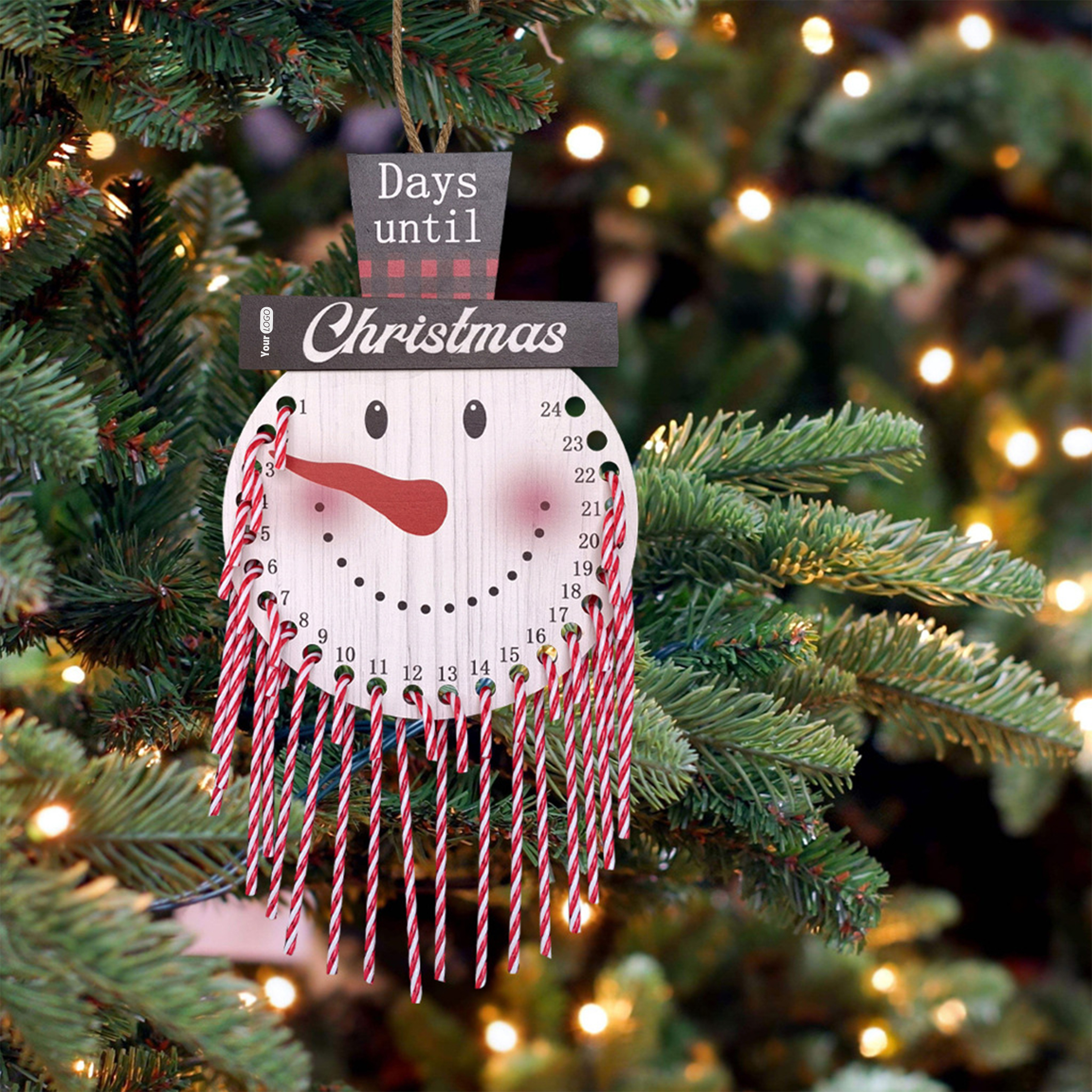 Wood Rustic Christmas Countdown Pendant ?C Perfect For Holiday Decor 2