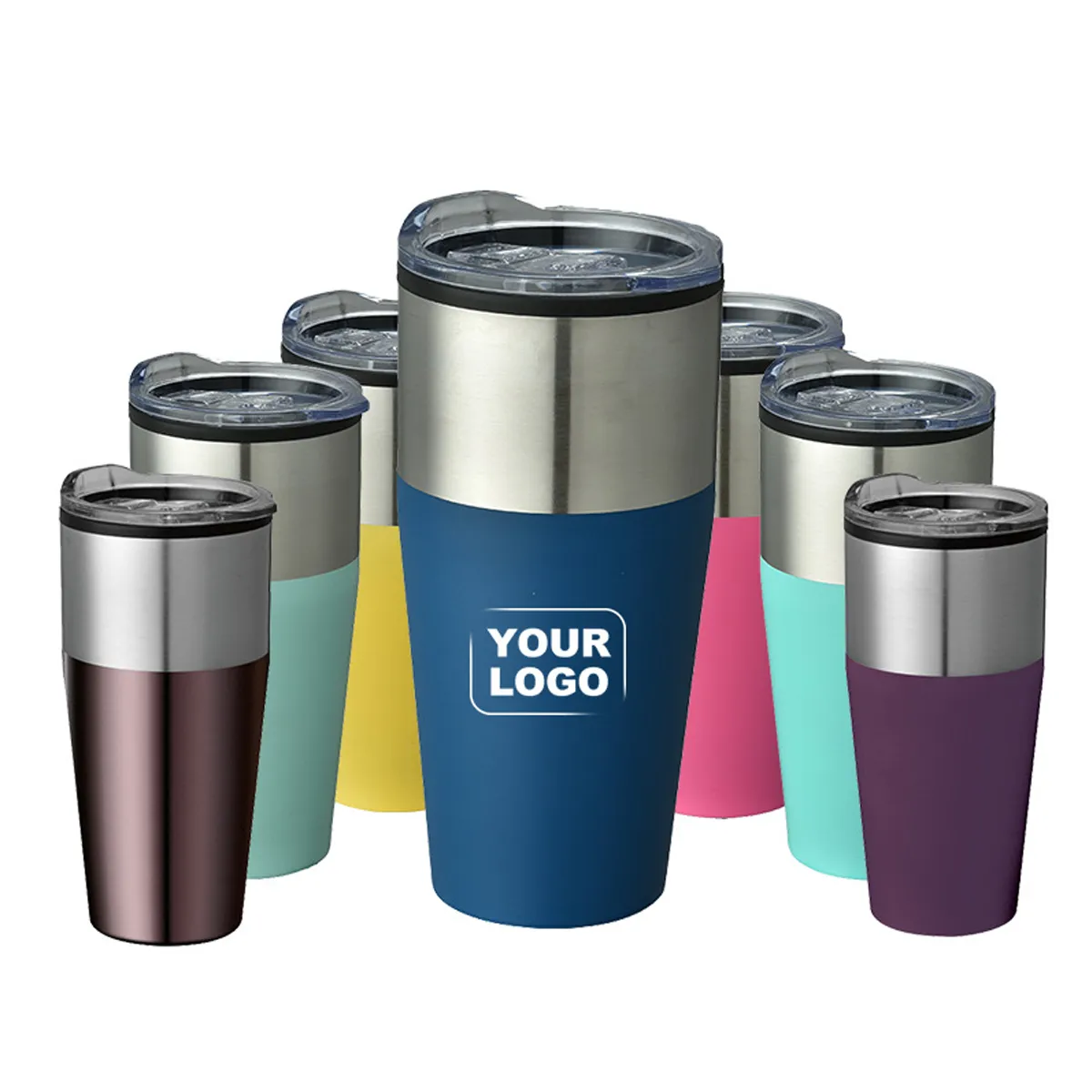 16oz. Stainless Steel Insulated Travel Tumbler Mug with Lid 1