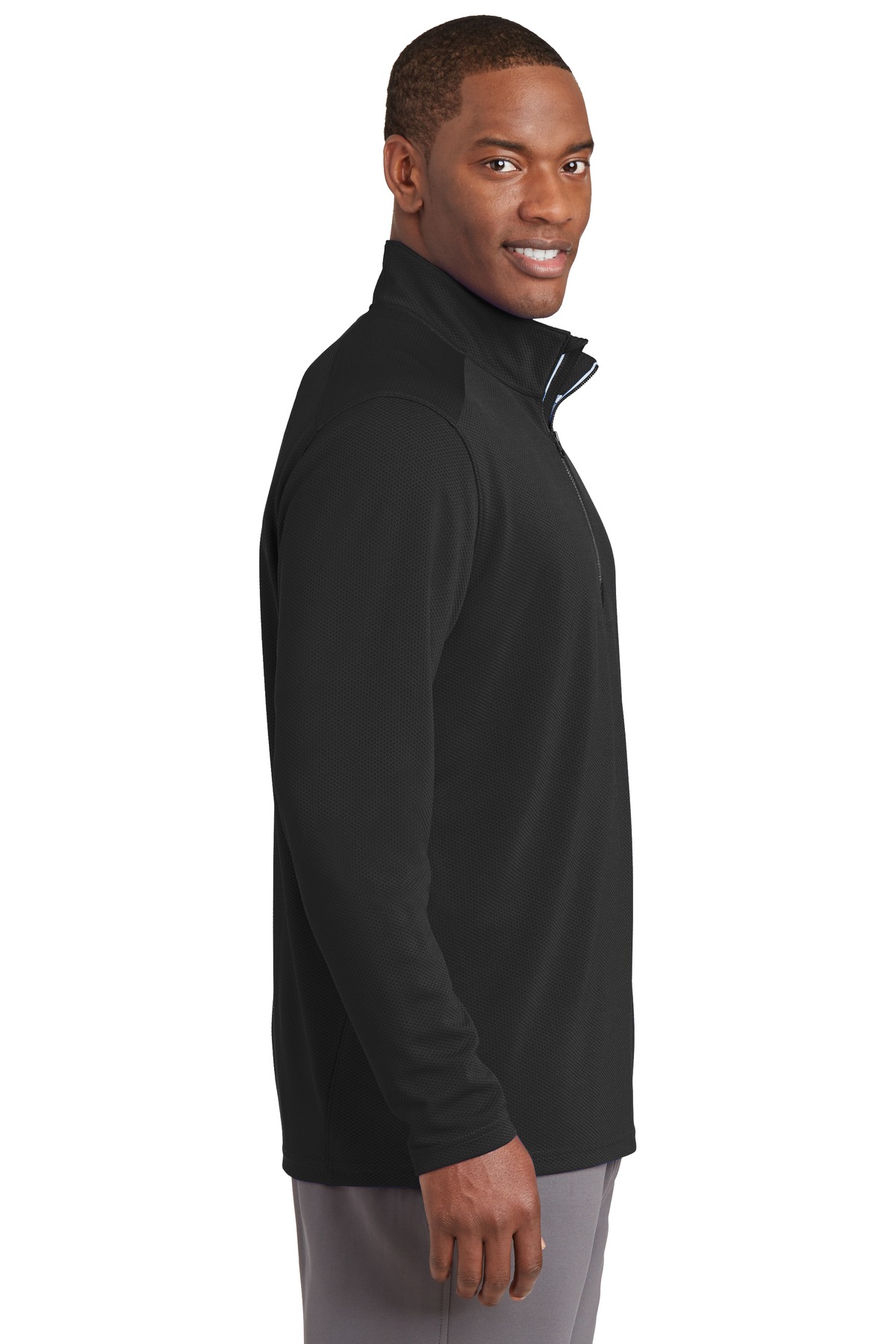 Sport-Wick Textured 1/4-Zip Pullover