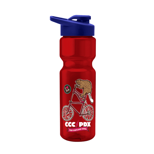 Blazer 28oz Transparent Bike Bottle w/Drink-thru Lid 1299