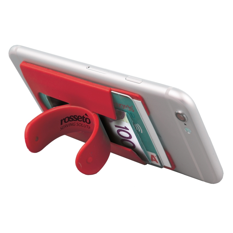 "Kickstart" Two Function Soft Silicone Cell Phone Kickstand & Wallet 15