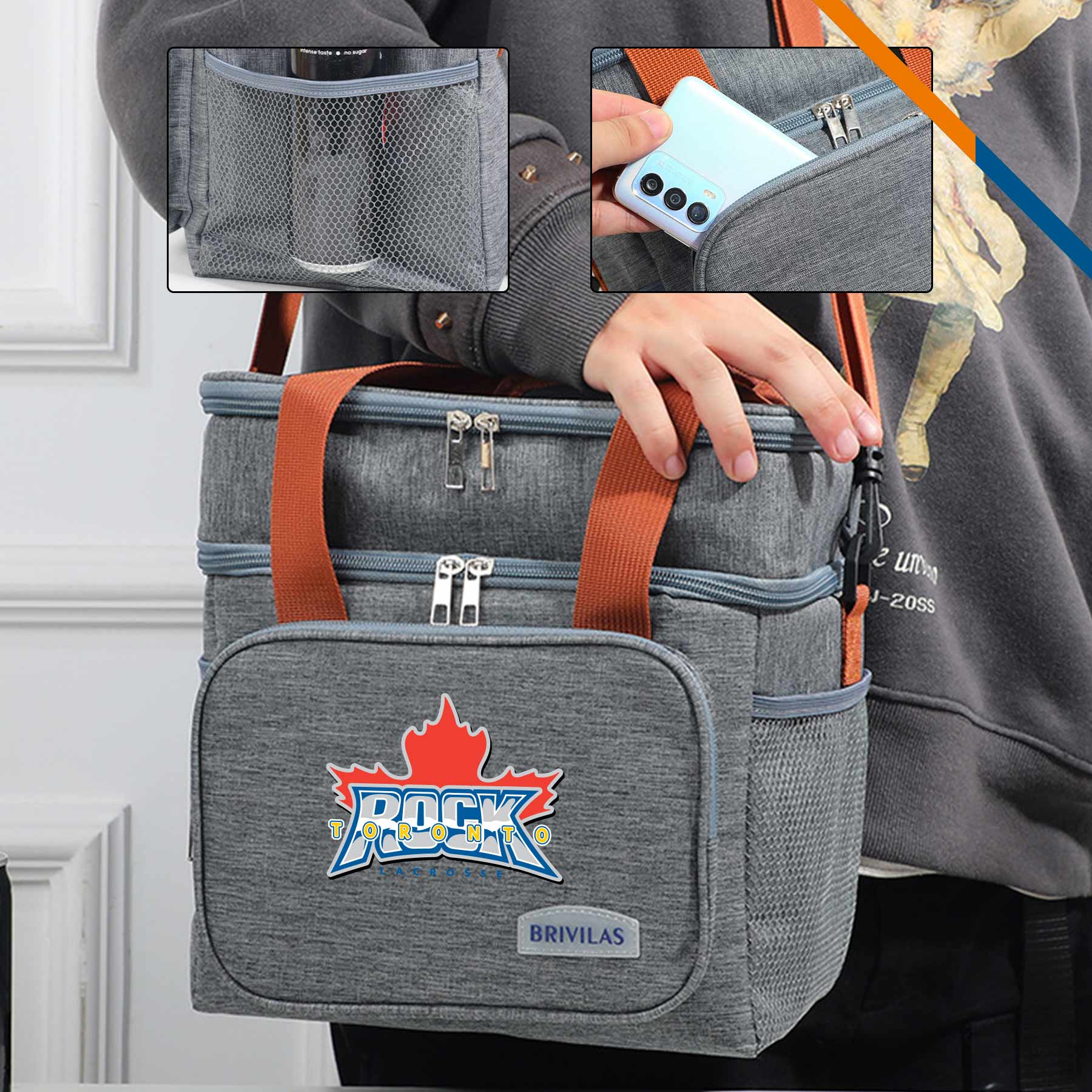 Zorit Double Layer PEVA Crossbody Cooler Bag 4