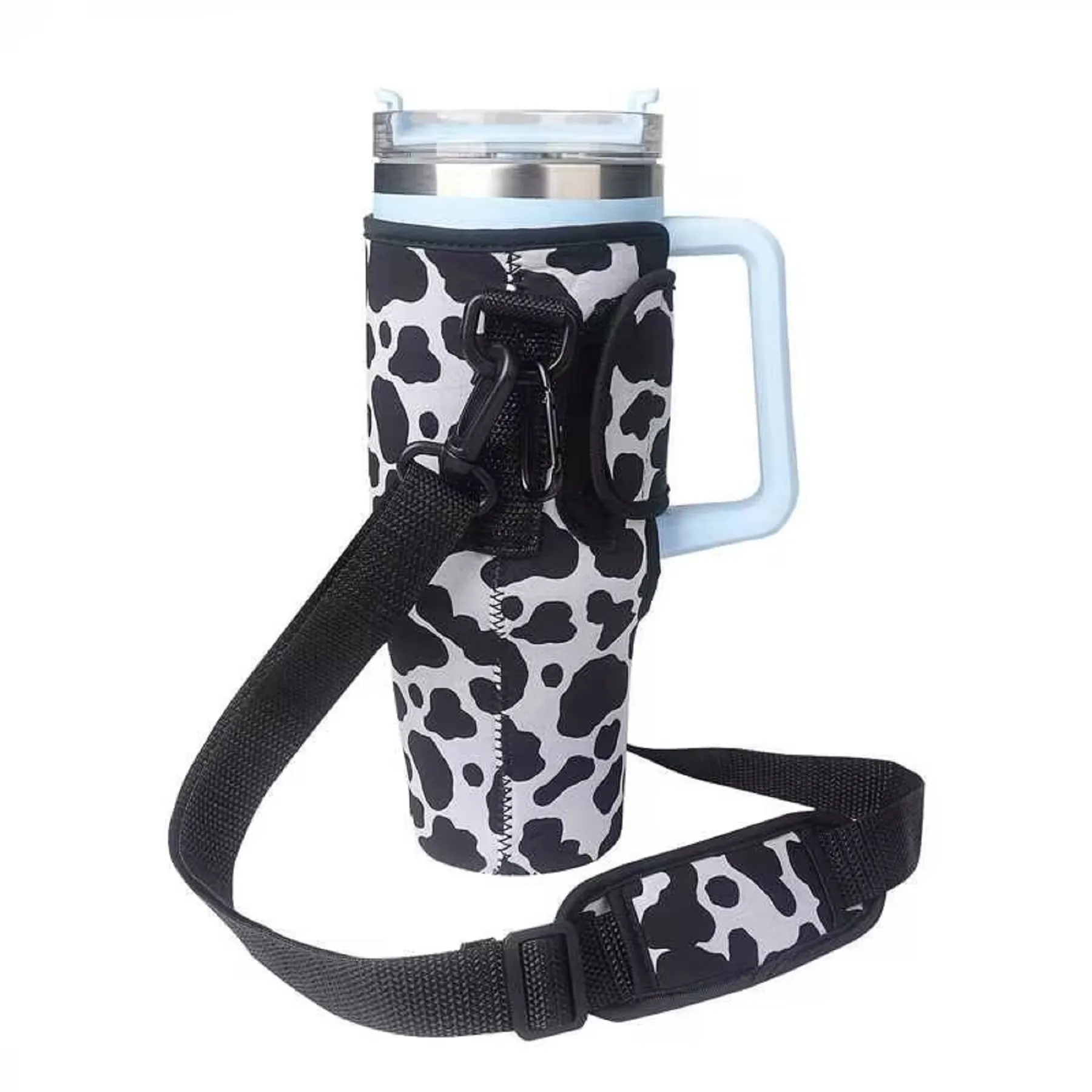 40 Oz. Adjustable Shoulder Strap Tumbler Sleeve Carrier Bag 7