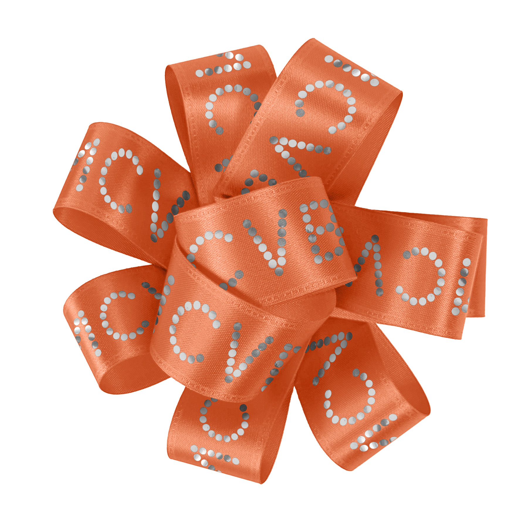 1" Badge Satin Bow - Sparkle 16