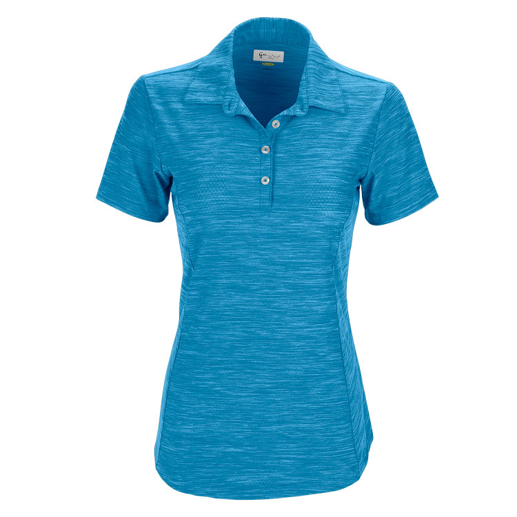 Greg Norman Ladies Play Dry Heather Solid Polo 2