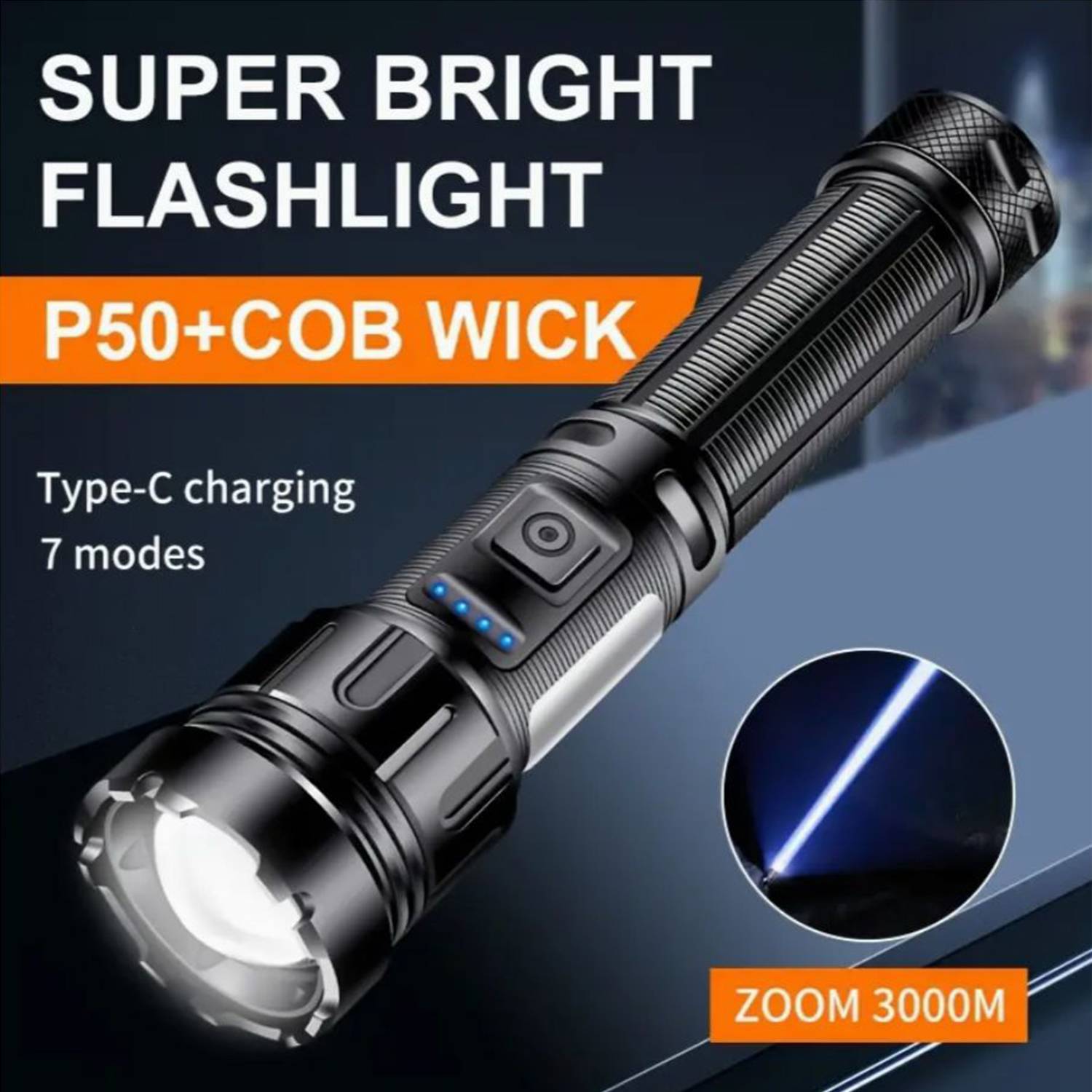 Outdoor Rechargeable LED Flashlight 4