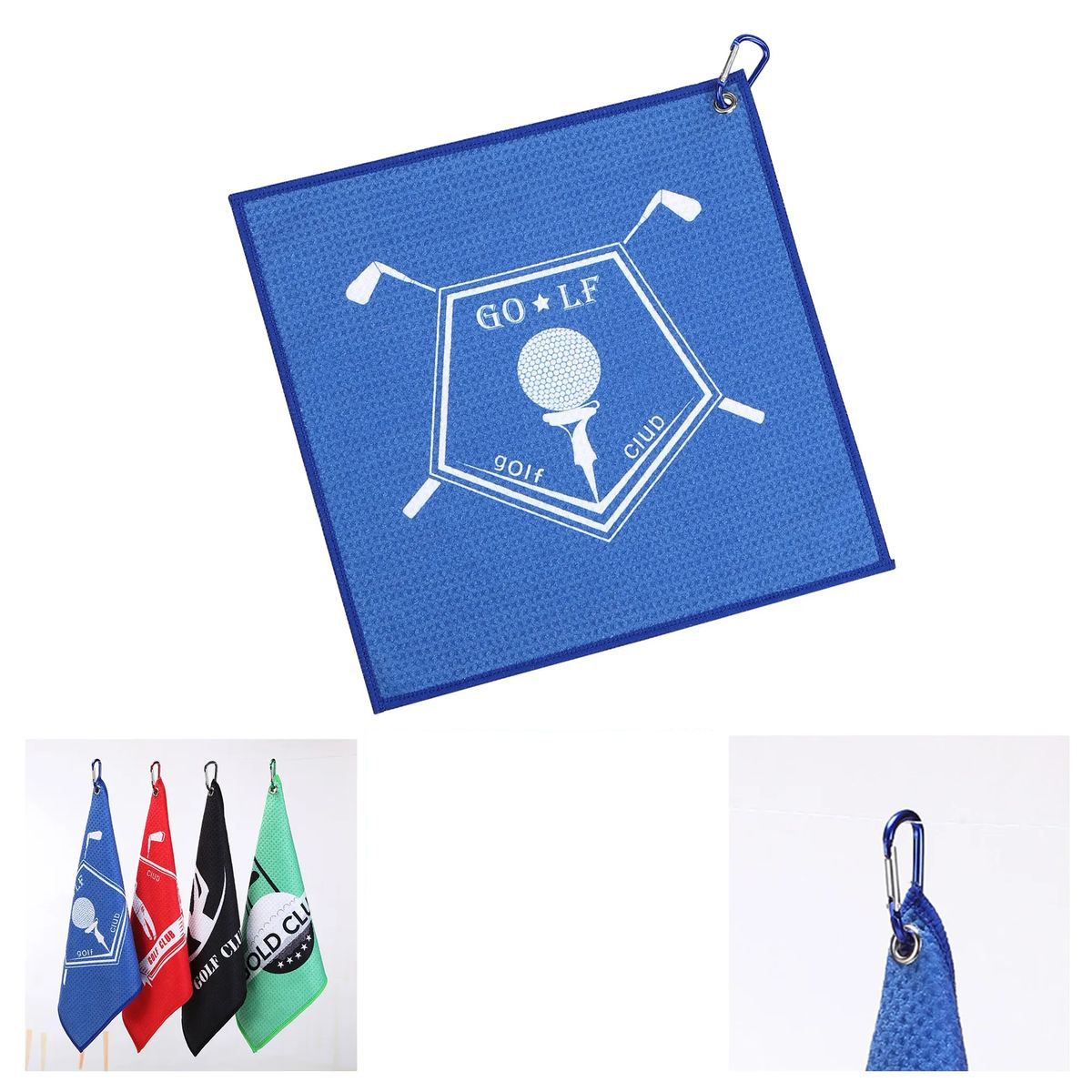 Compact Microfiber Golf Towel for Carts or Bags 2