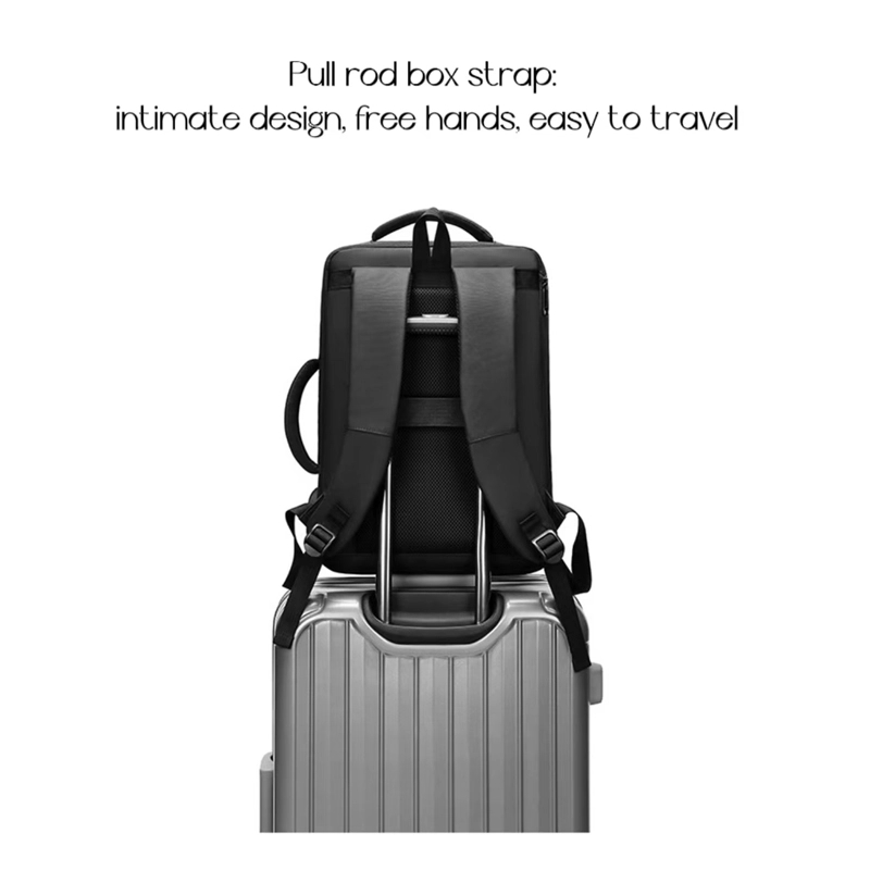Customizable Backpack With USB Inteface And Expansion Space 7