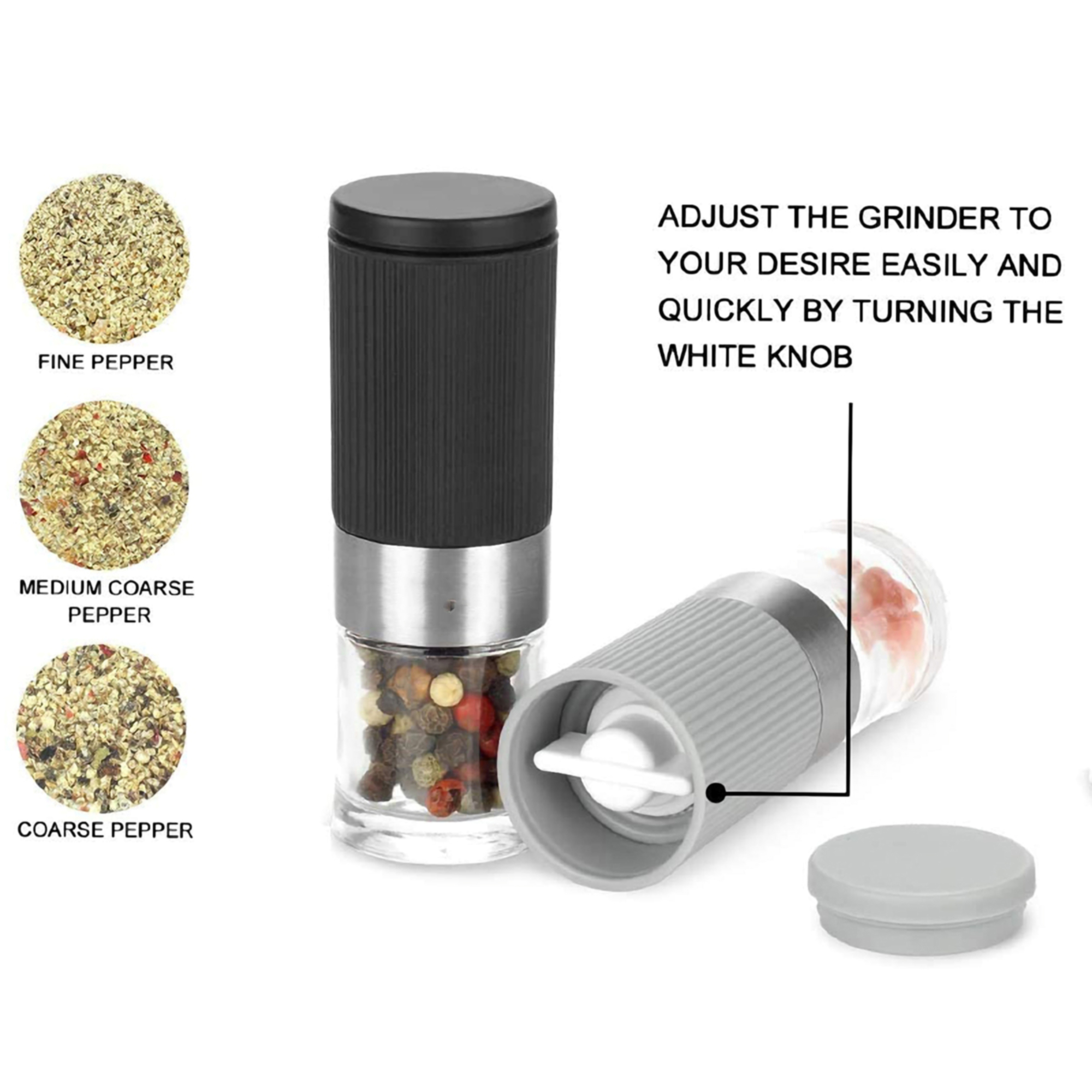 Compact Salt and Pepper Mill Set 3