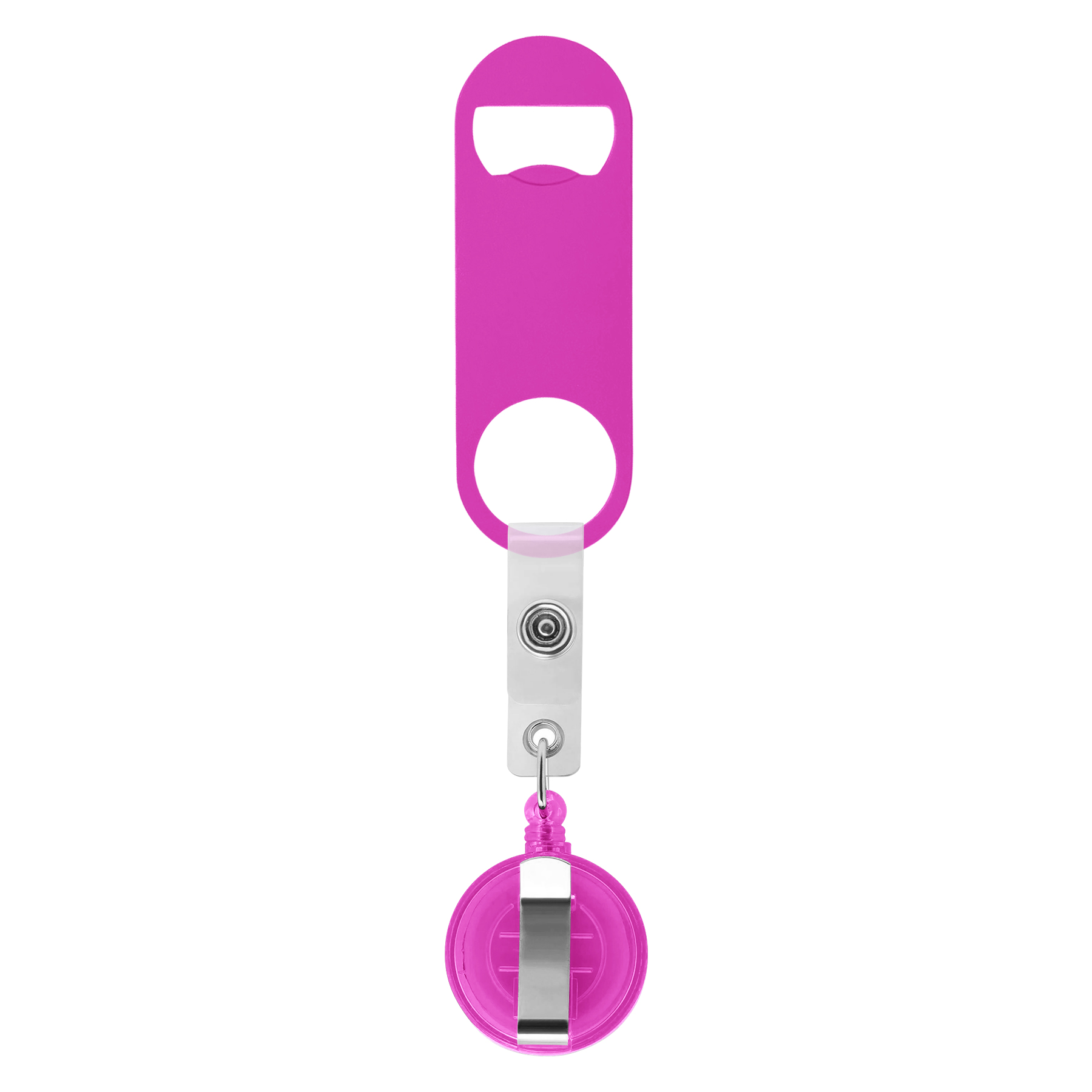 Bottle Opener With Retractable Round Clip 8