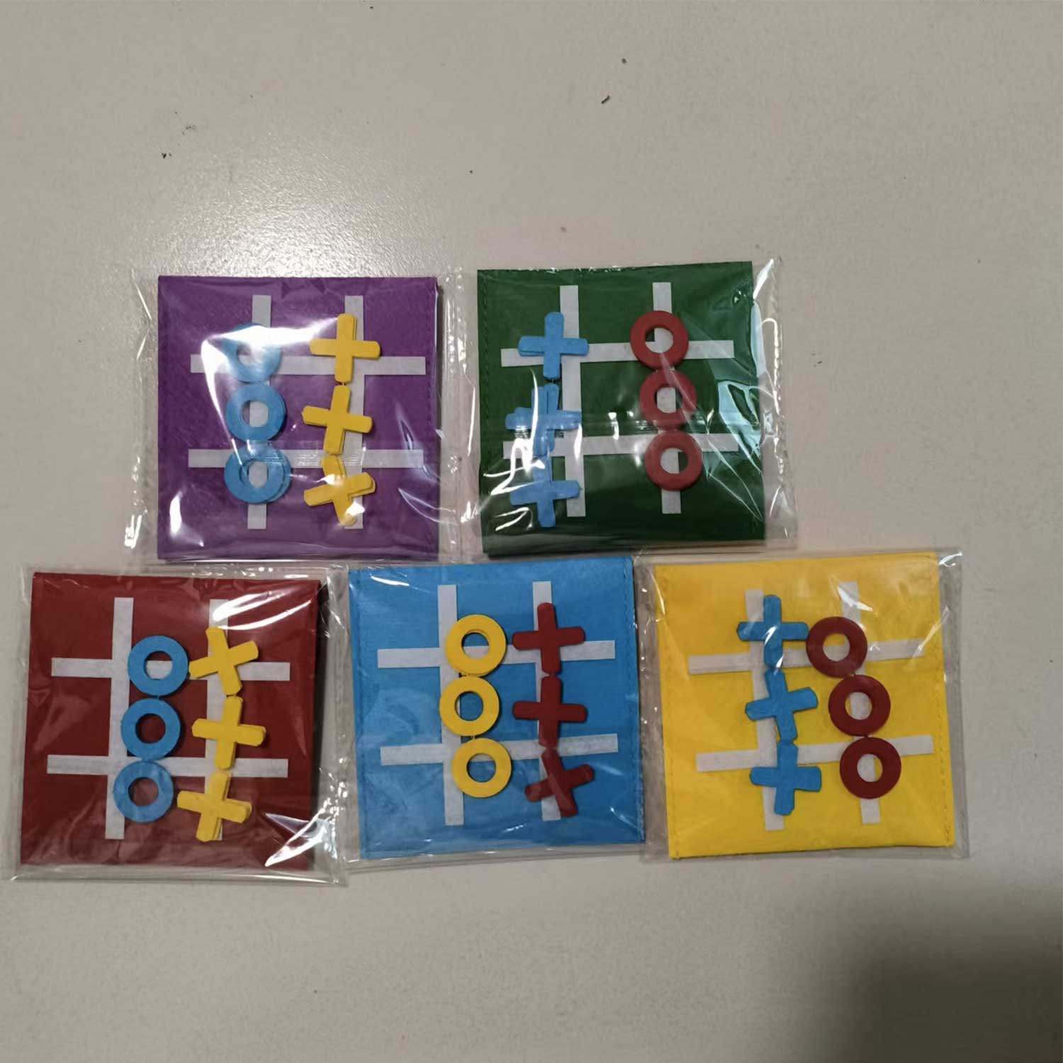 New Mini Felt Tic-Tac-Toe Board Kids Educational Puzzle Game 4