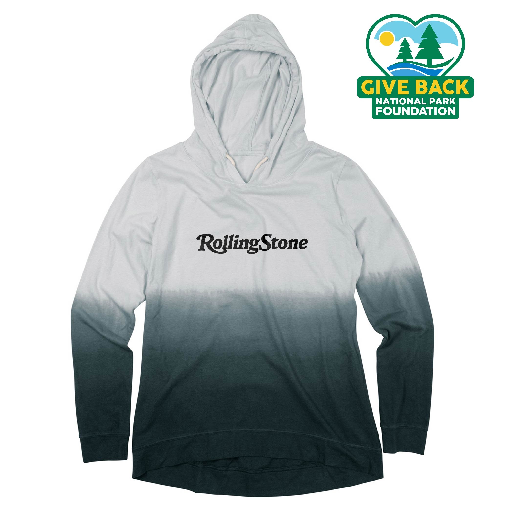 ACE Ladies Ombre Long Sleeve Hooded T-shirt 1