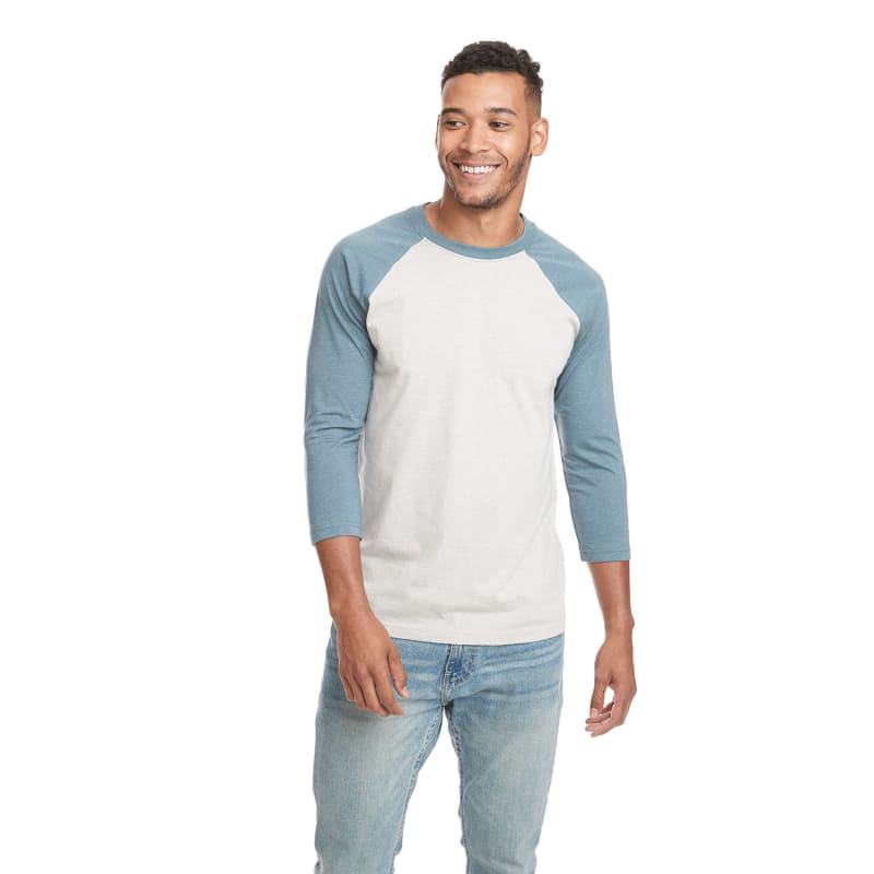 Next Level Apparel Unisex CVC 3/4 Sleeve Raglan Baseball T-Shirt 17