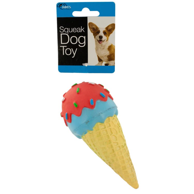 Dog Squeak Toys - Ice Cream Cone 2 Designs Assorted 5.5" 1
