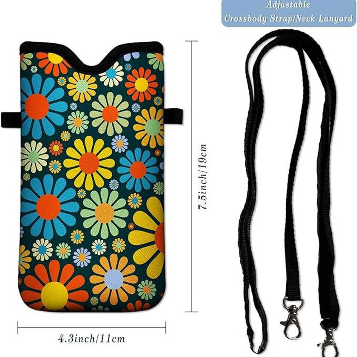 Waterproof Neoprene Phone Pouch w/ Crossbody Strap 4