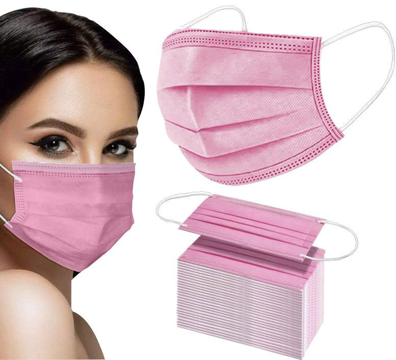 Special ! Disposable Masks In Pink, Red, Black, Gray, Blue - Blank 7