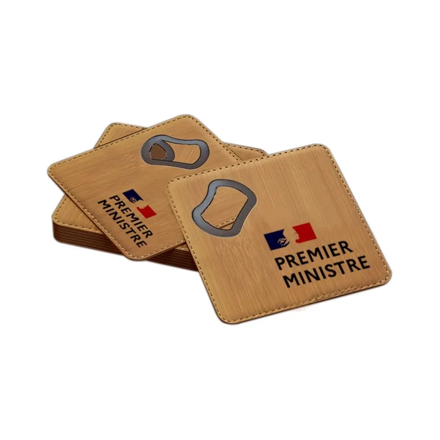 Leather Bottle Opener Coaster 6