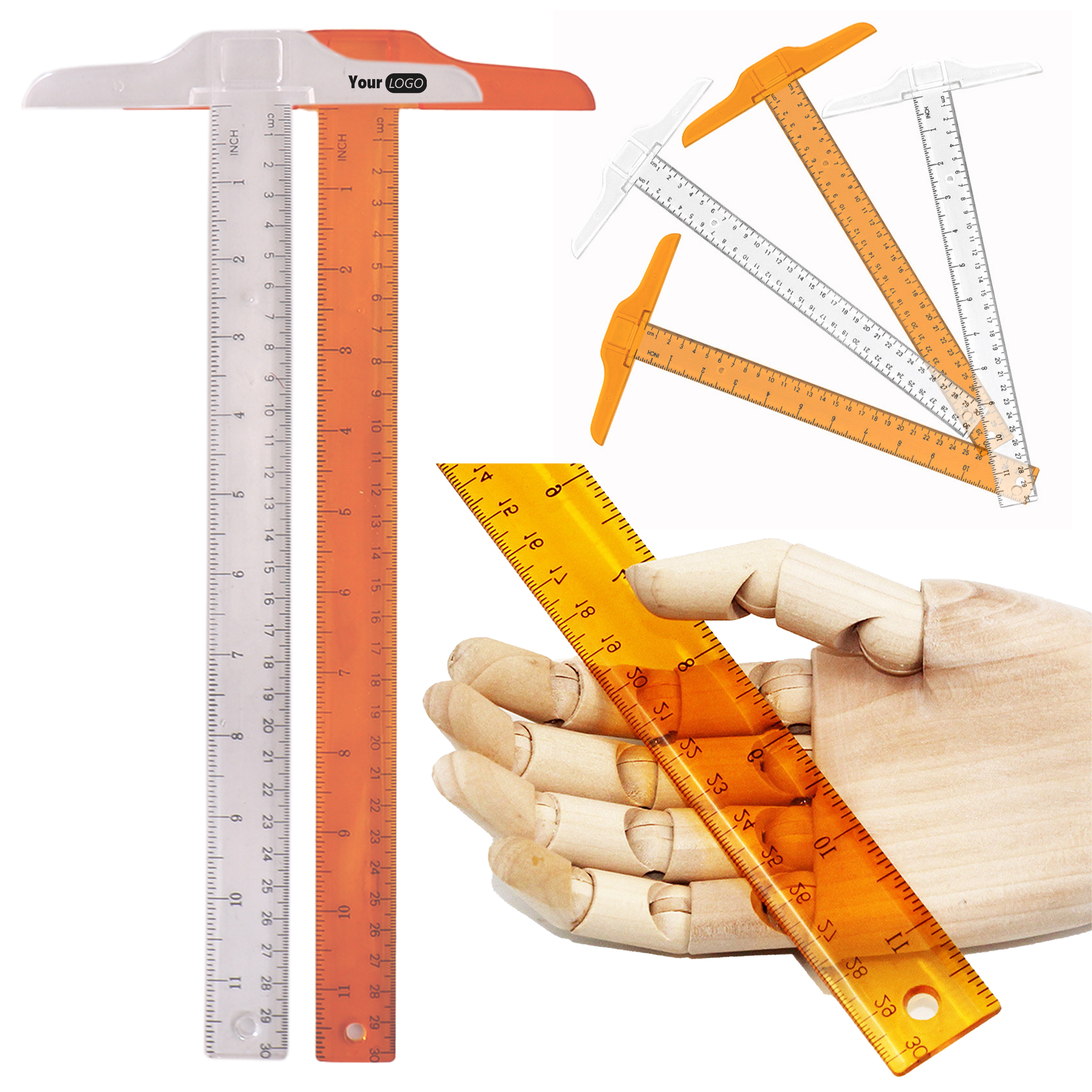Plastic T-Shaped Design Ruler 2