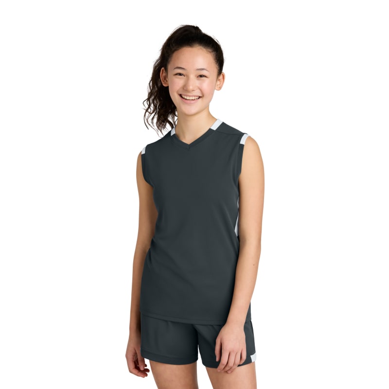 Sport-Tek Youth Club Sleeveless V-Neck 9