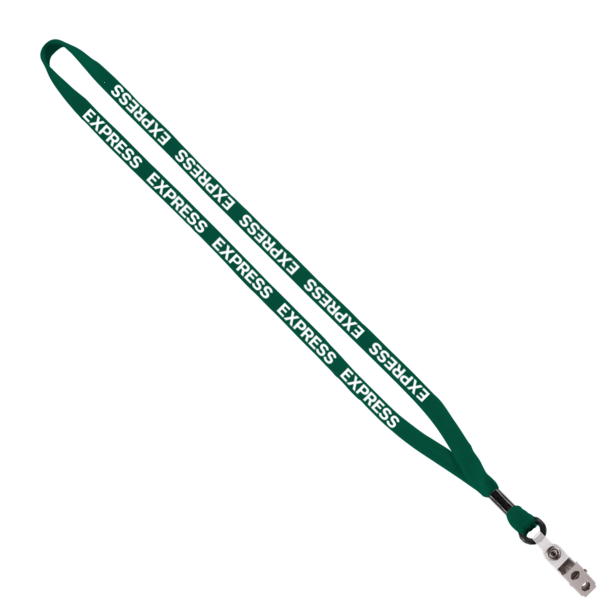 1/2" Cotton Lanyard with Metal Crimp & Split-Ring 4