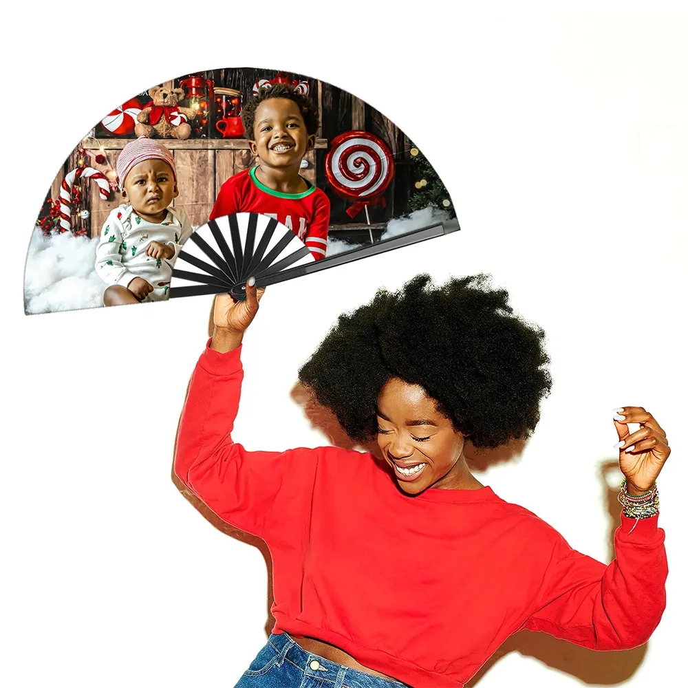 Custom Boot on the Ground Hand Folding Fans for Line Dancing 25