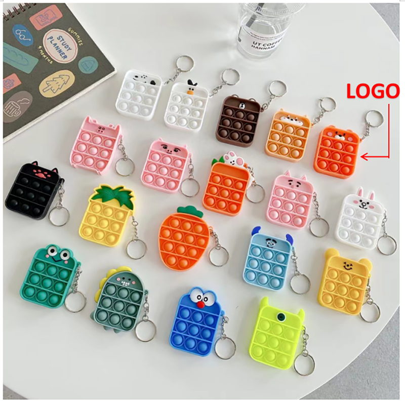 Silicone Squeeze KeyChain Toy for Adults Kids 2