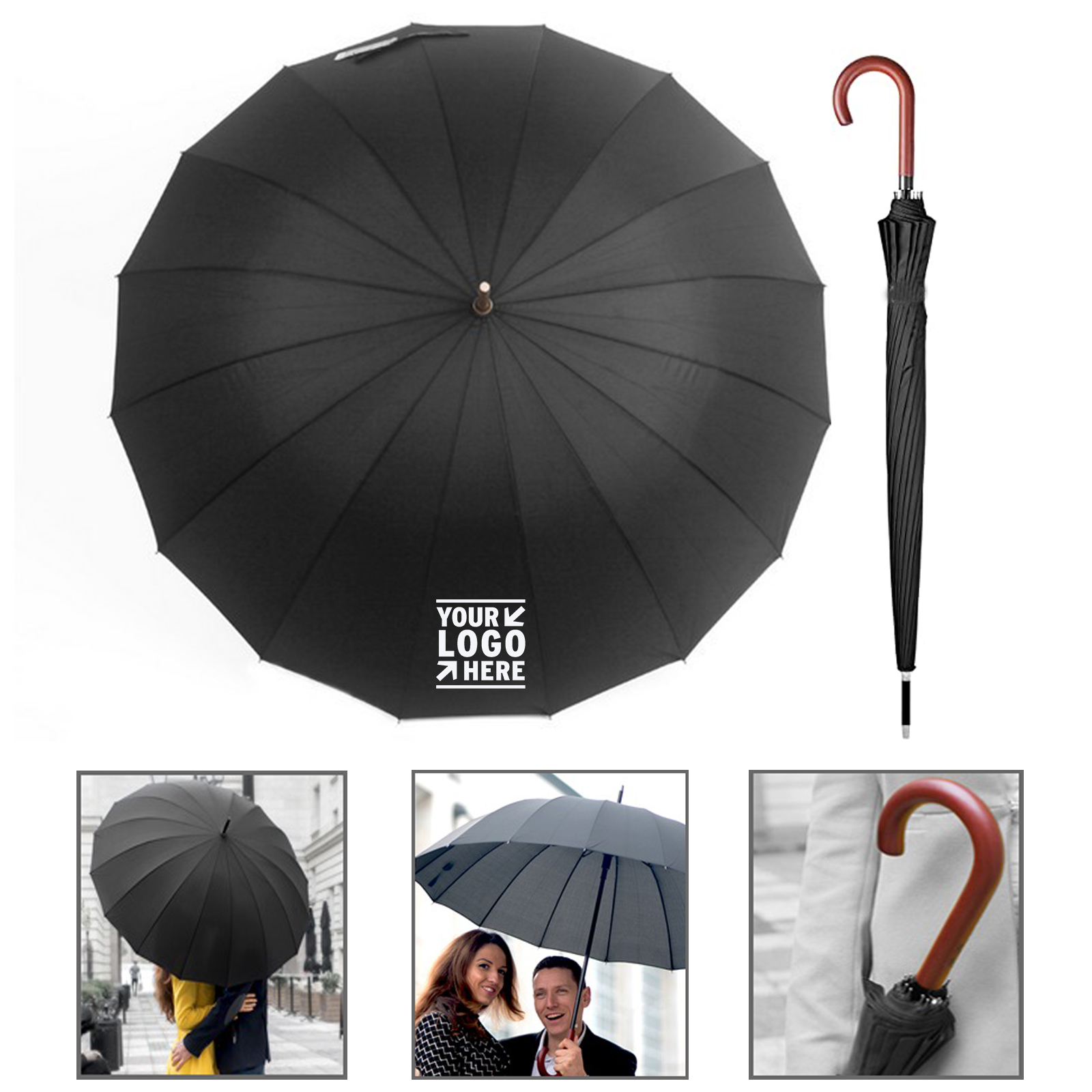 Windproof Large Umbrella for Rain