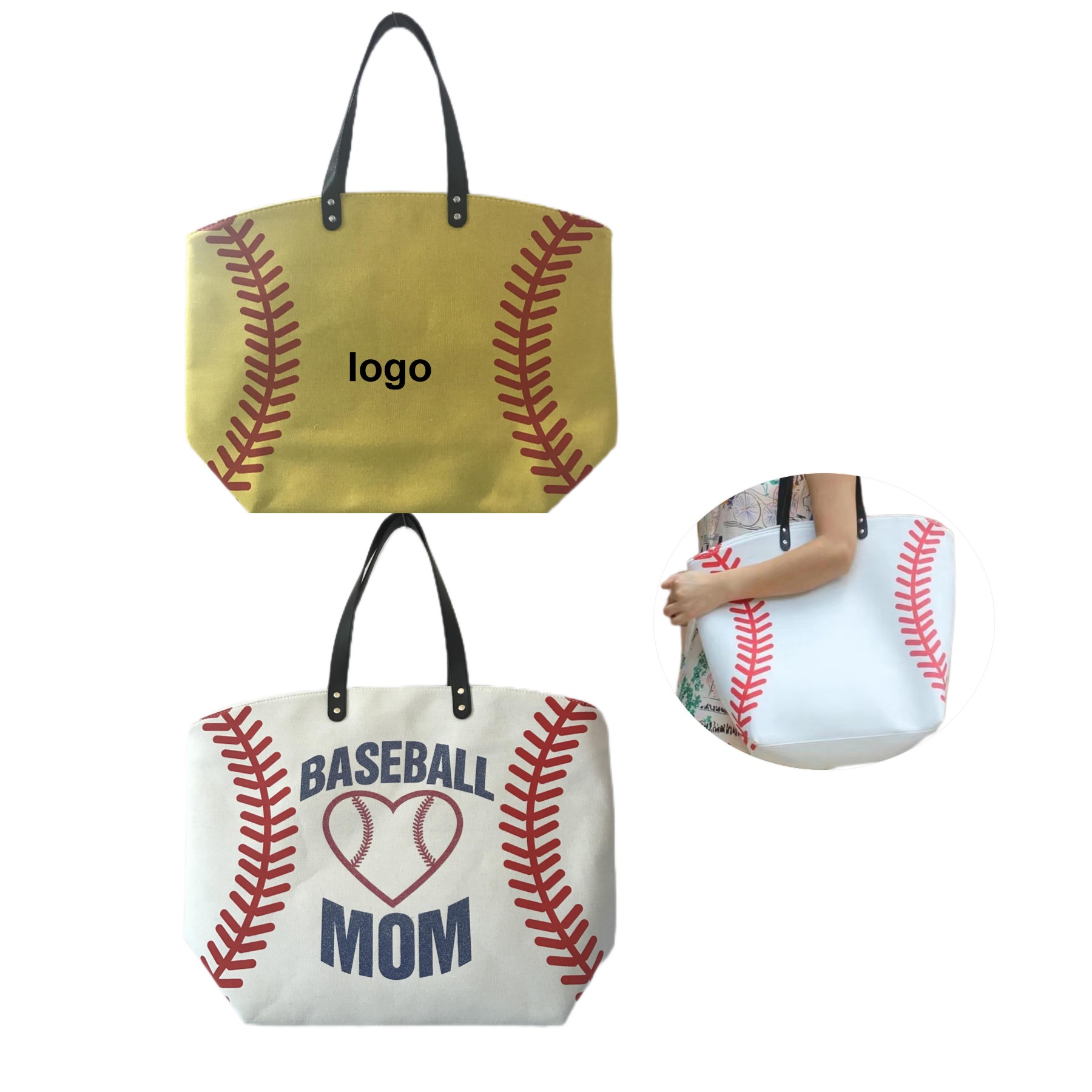 Canvas Sports Tote Bag (direct import) 1