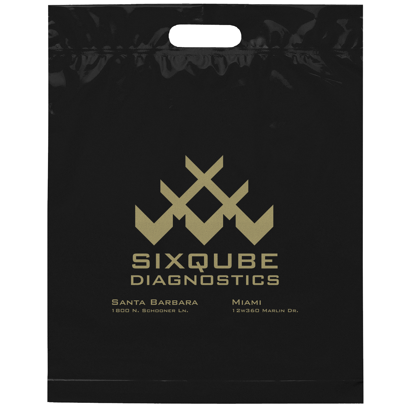 Die Cut Handle Bag - 15W x 19H x 3 - Flexo Ink Print
