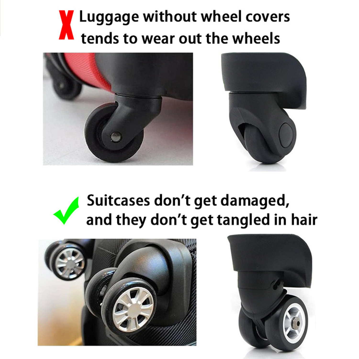 Premium Silicone Luggage Wheel Covers 6