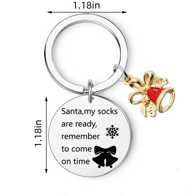 Customized Christmas circular keychain 3