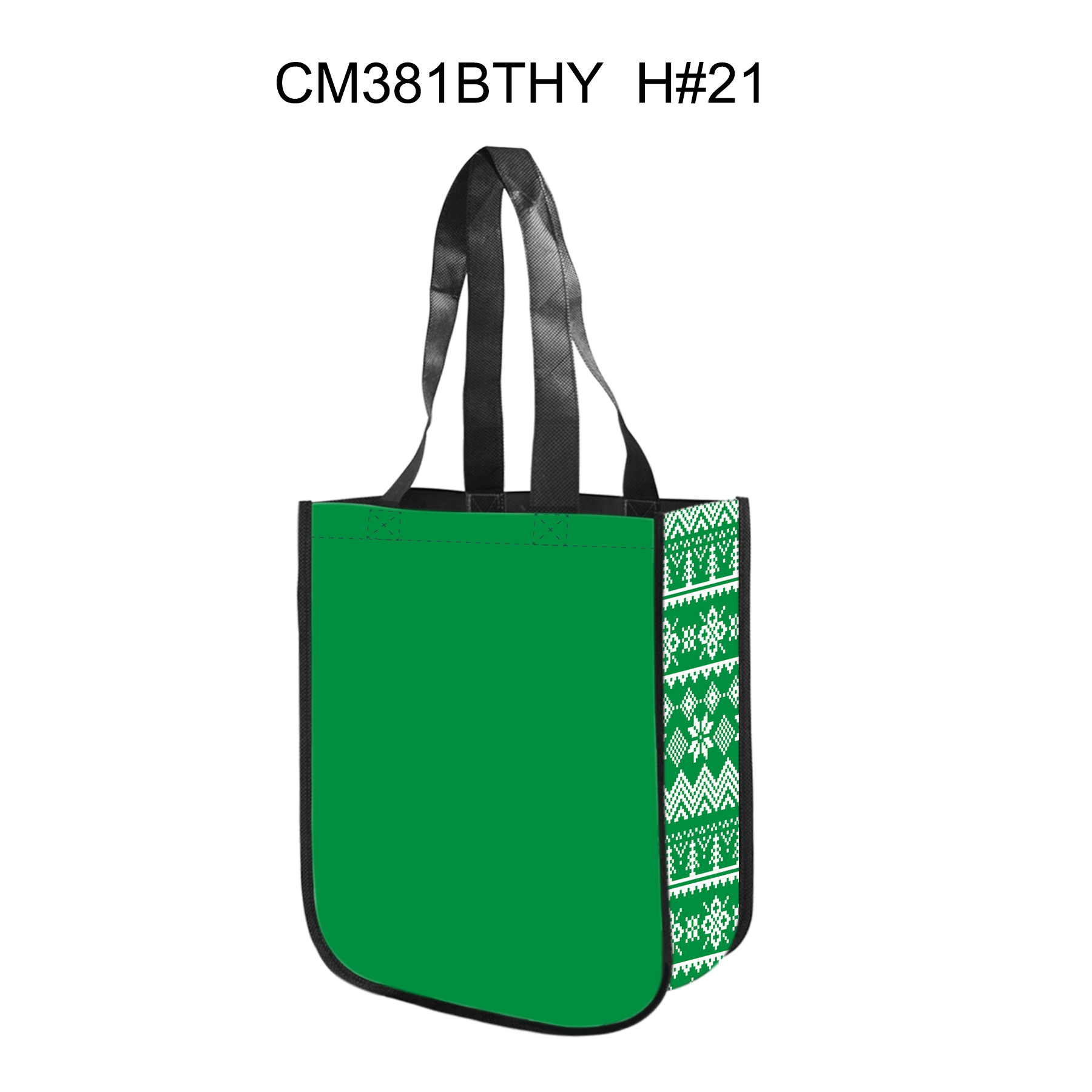Free Shipping Christmas Design Gusset Laminated Tote Bag 37