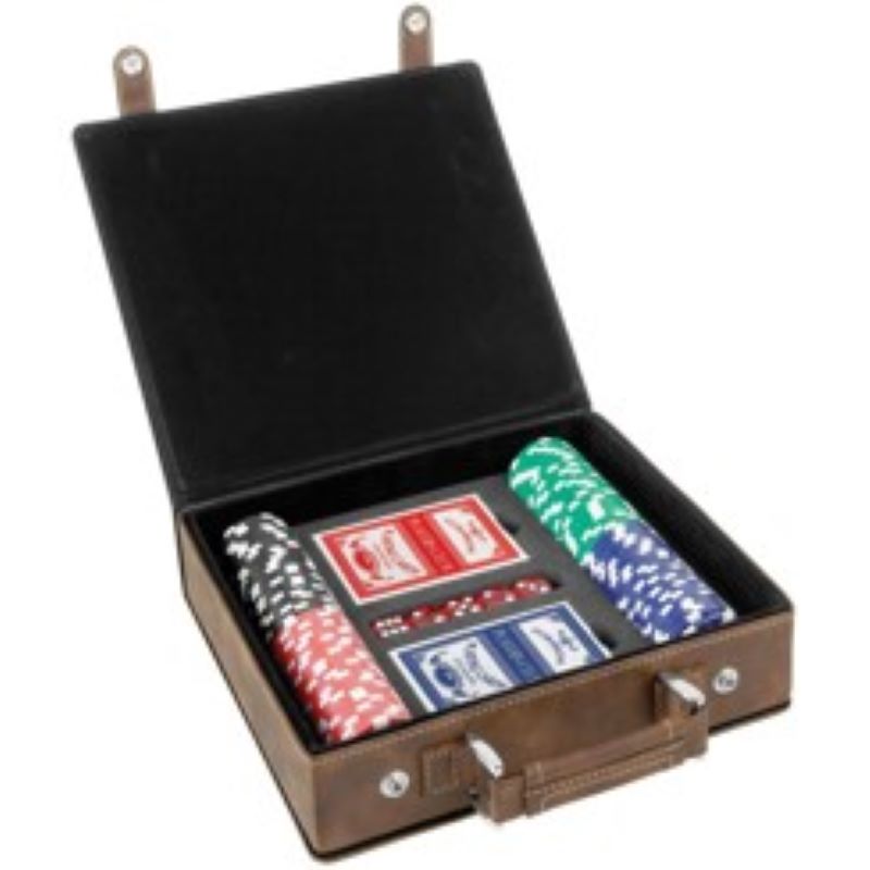 LEATHERETTE POKER SET WITH SNAP CLOSURE 3