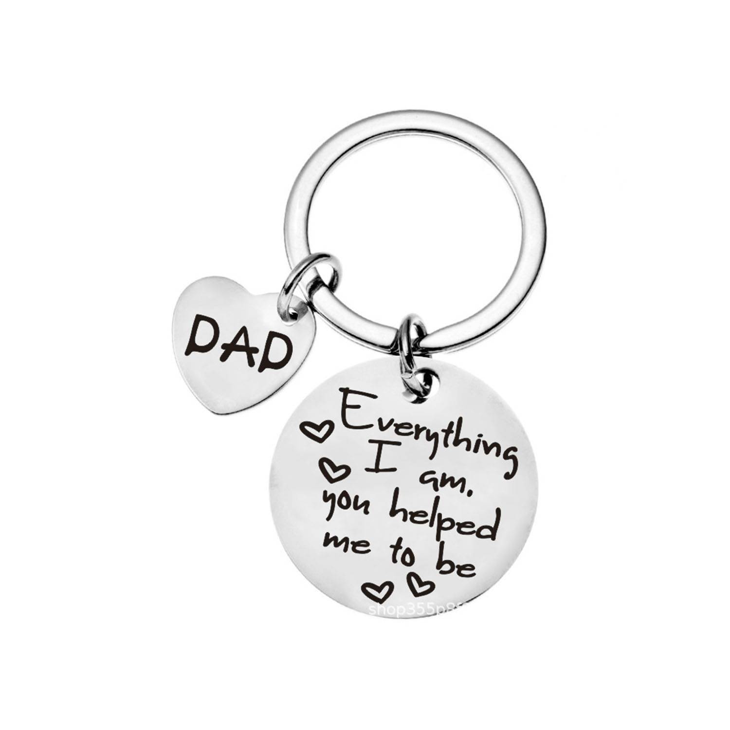 Stainless steel Heartfelt Double-Sided keychain 4
