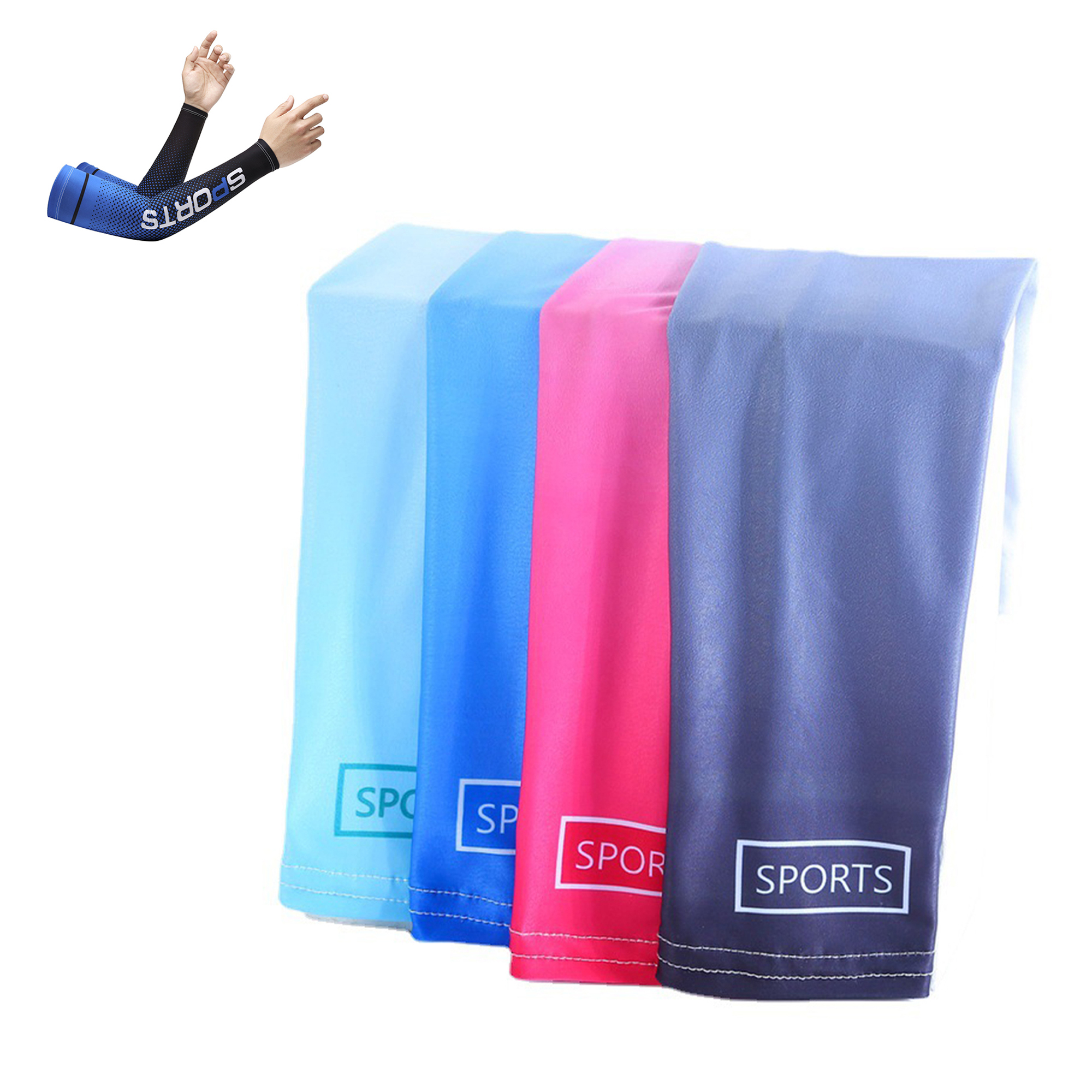 MOQ50 Breathable UPF 50+ Cooling Arm Sleeves for Sun Safety 1