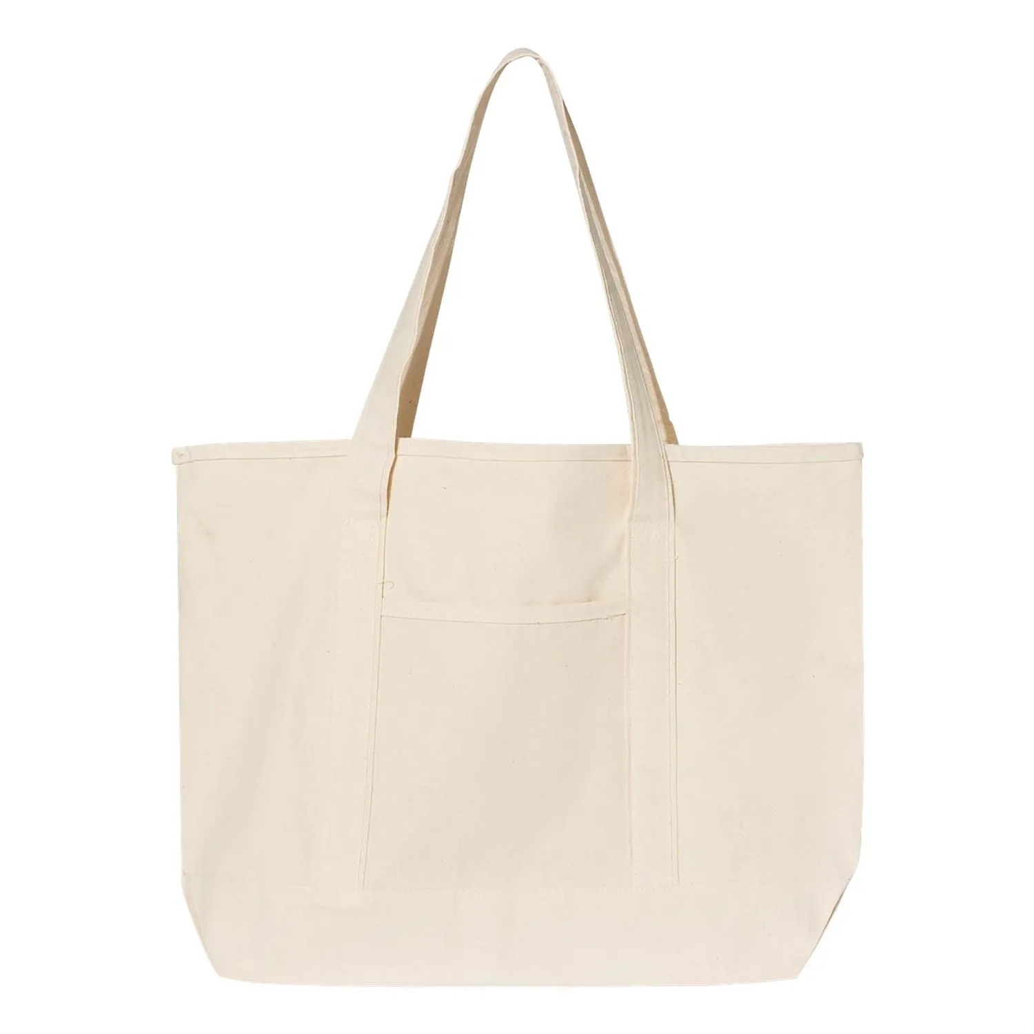 Q-Tees 34.6L Large Canvas Deluxe Tote 7