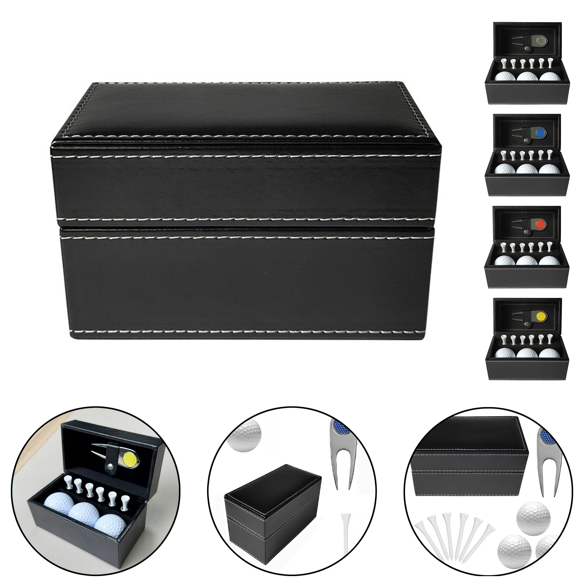 10-Piece Golf Gift Set with Leather Box 2