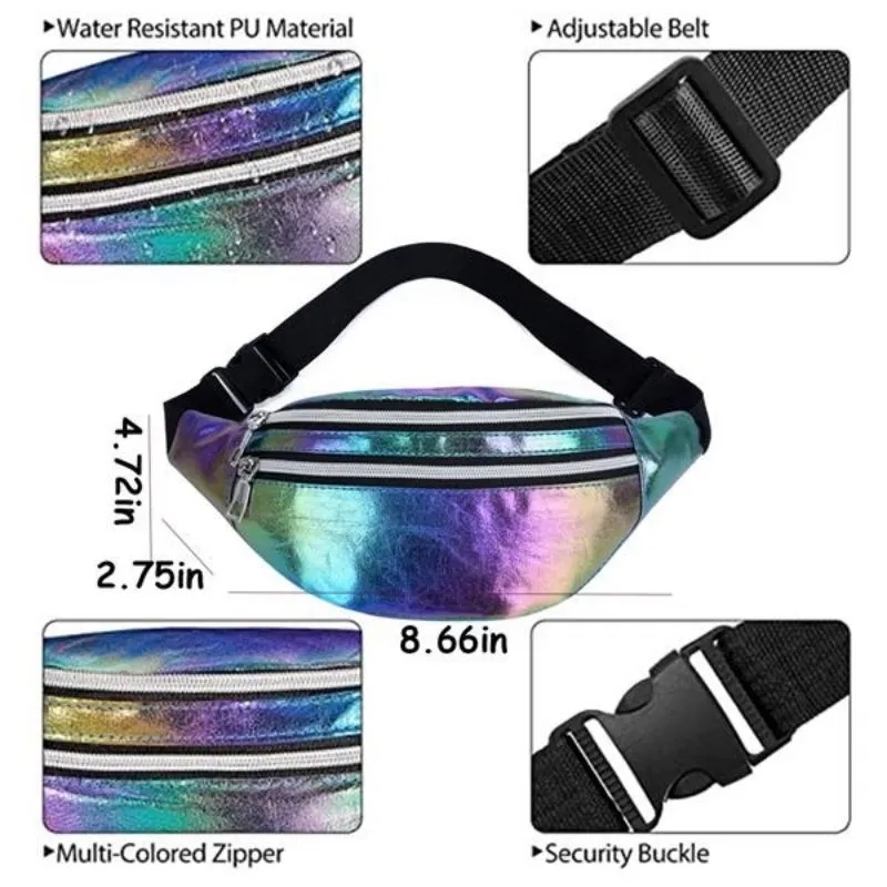 Holographic Waist Bags Cross Body Fanny Pack 8