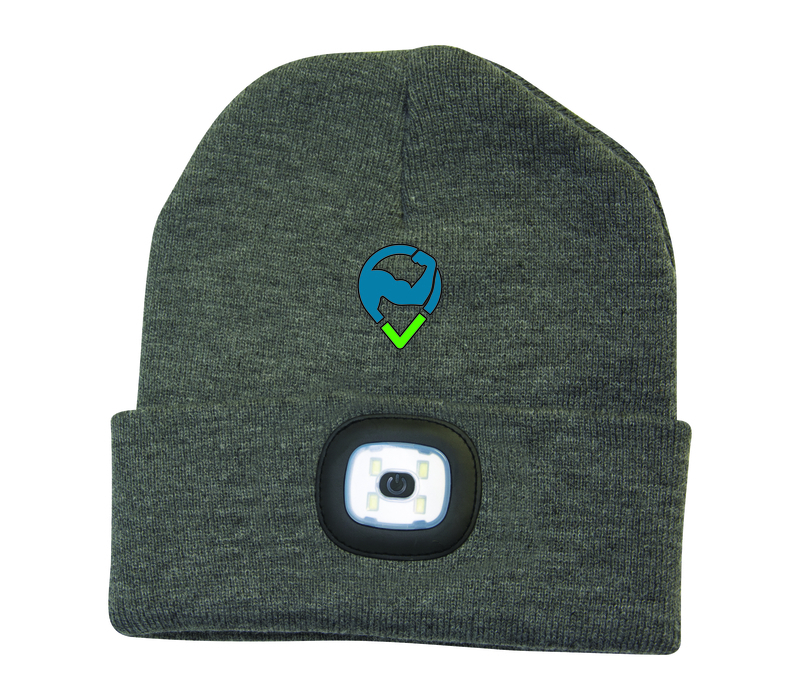 Cuffed Acrylic Beanie with LED Light 2