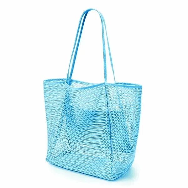 Mesh Beach Tote Bag, custom tote bag with logo imprint 2