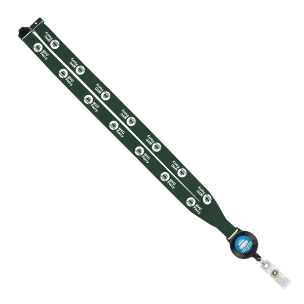 IMPORT 3/4" Polyester Lanyard with Retractable Badge Reel and IPH7 back of neck convenience release. 192