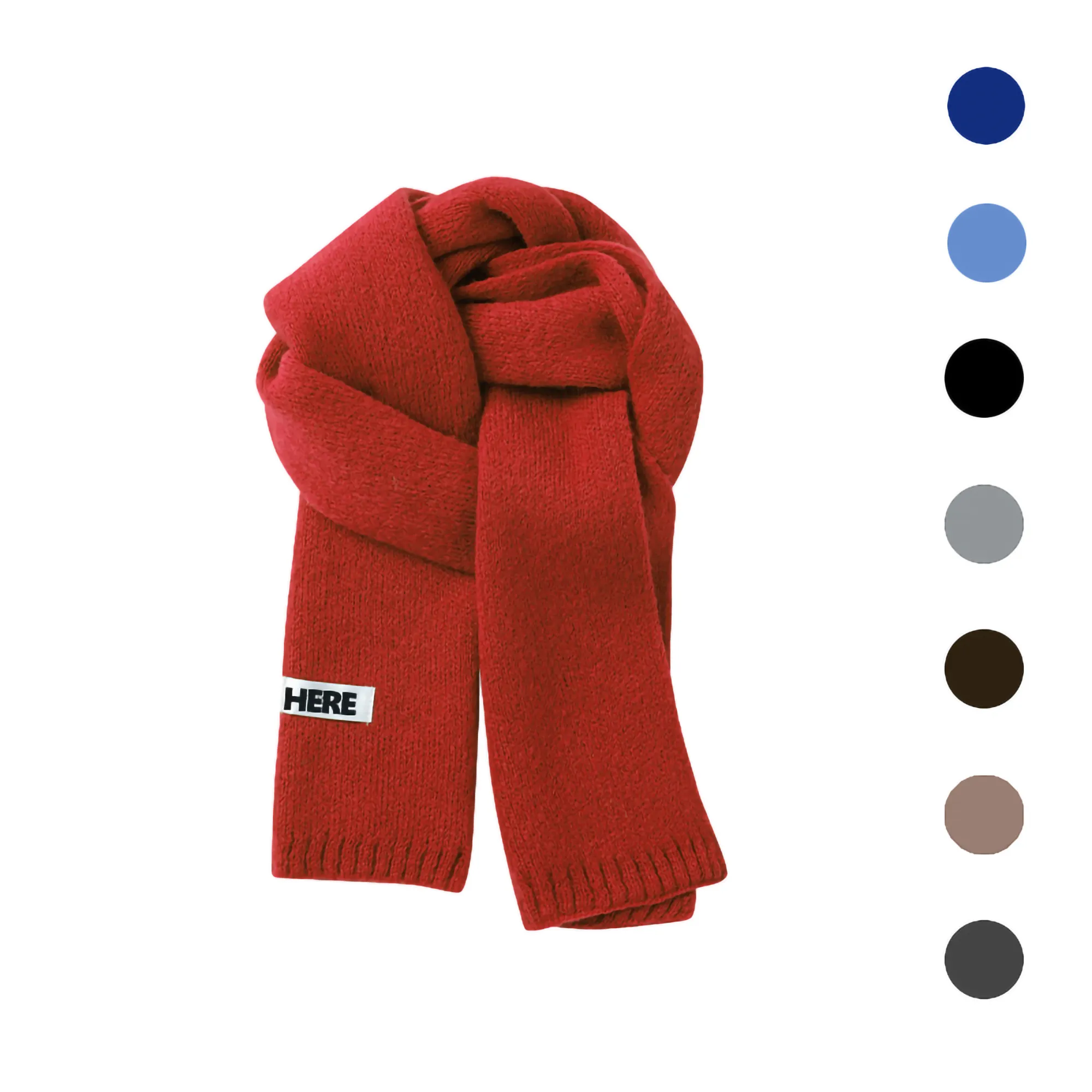 Custom Winter Thickened Warm Knitted Scarf 4