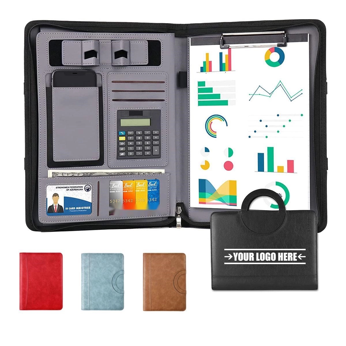 Portfolio Organizer with Writing Pad Handle 3