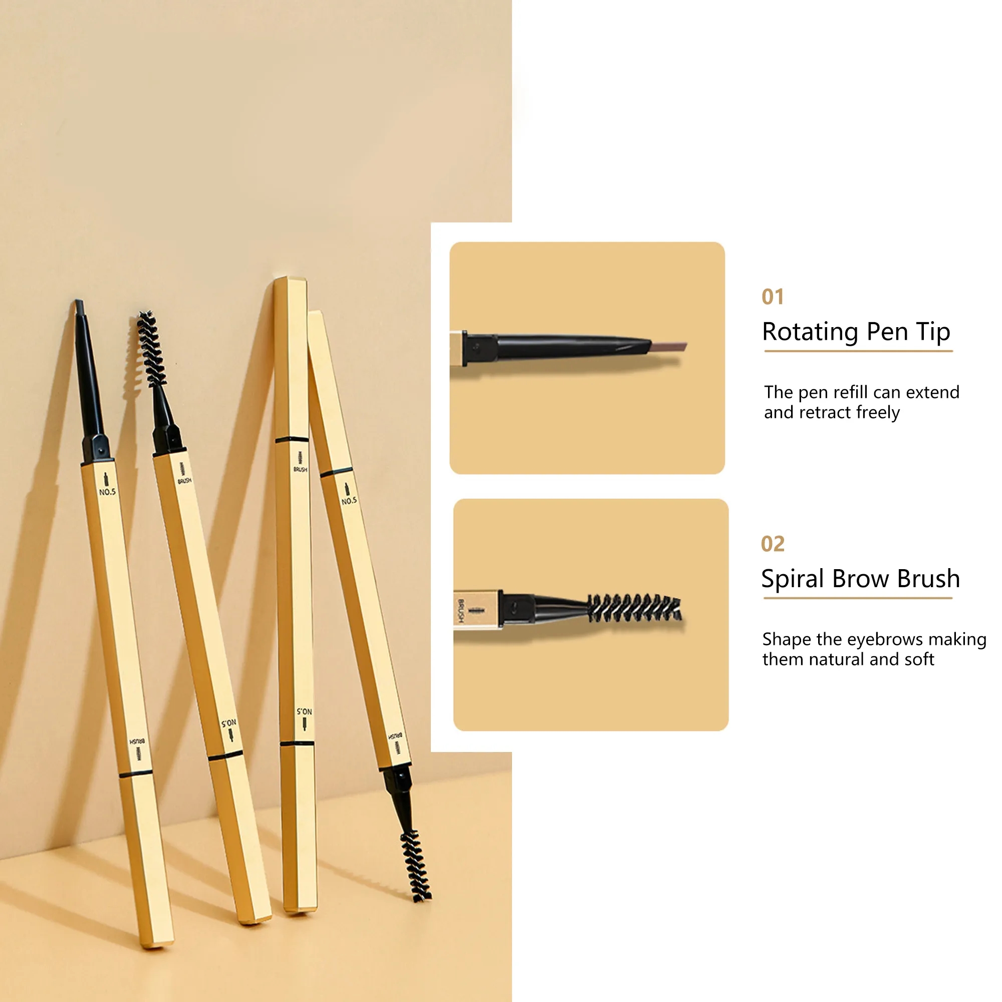Waterproof And Sweat-Resistant Eyebrow Pencil 6